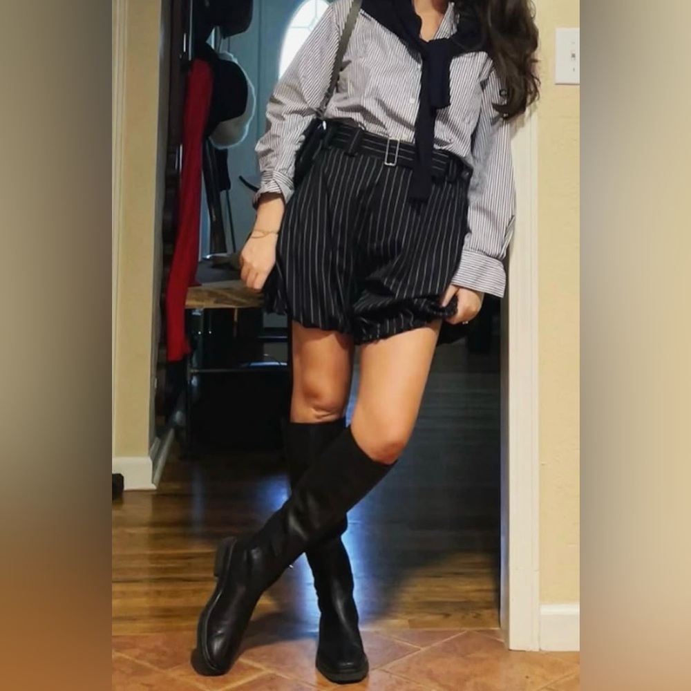 Vince Black Leather Over-the-Knee Riding Boots